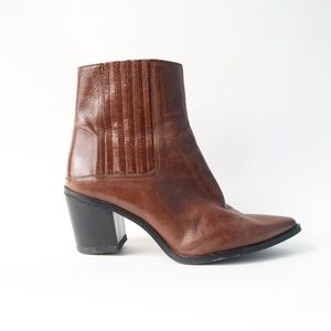 Zara Basic Collection Leather Ankle Boots